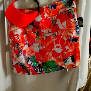 Skort W/Pant Athletic with Matching Sun Visor. Casual Size XL NWTags. Colorful
